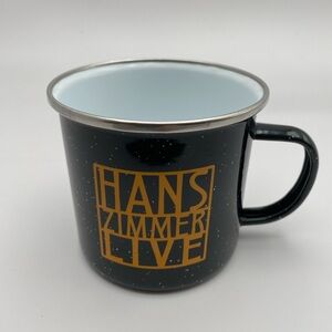 Hans Zimmer Live Official Tour Mug Black Speckled Enamel Camp 16 ounce